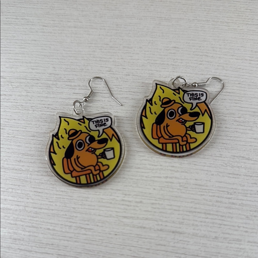 FREE WITH ANY PURCHASE (add to bundle) everything is on fire Earrings